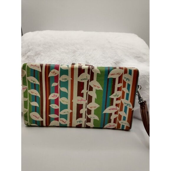 Relic Multicolor Striped Wristlet with Snap Closure - Picture 2 of 8